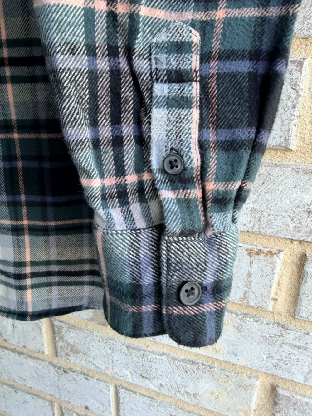 Madewell Long Sleeve Button Up Multicolor Plaid Flannel Shirt Women's Size S - Picture 6 of 8